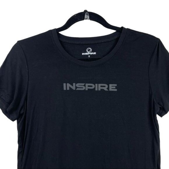 Inspire Fitness Women's Black Short Sleeve T-shirt Size Small - Picture 2 of 5
